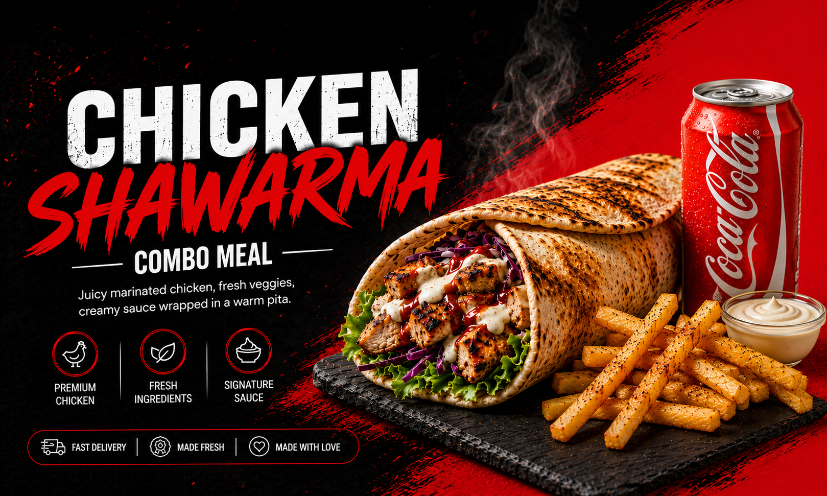 shawarma wrap closeup